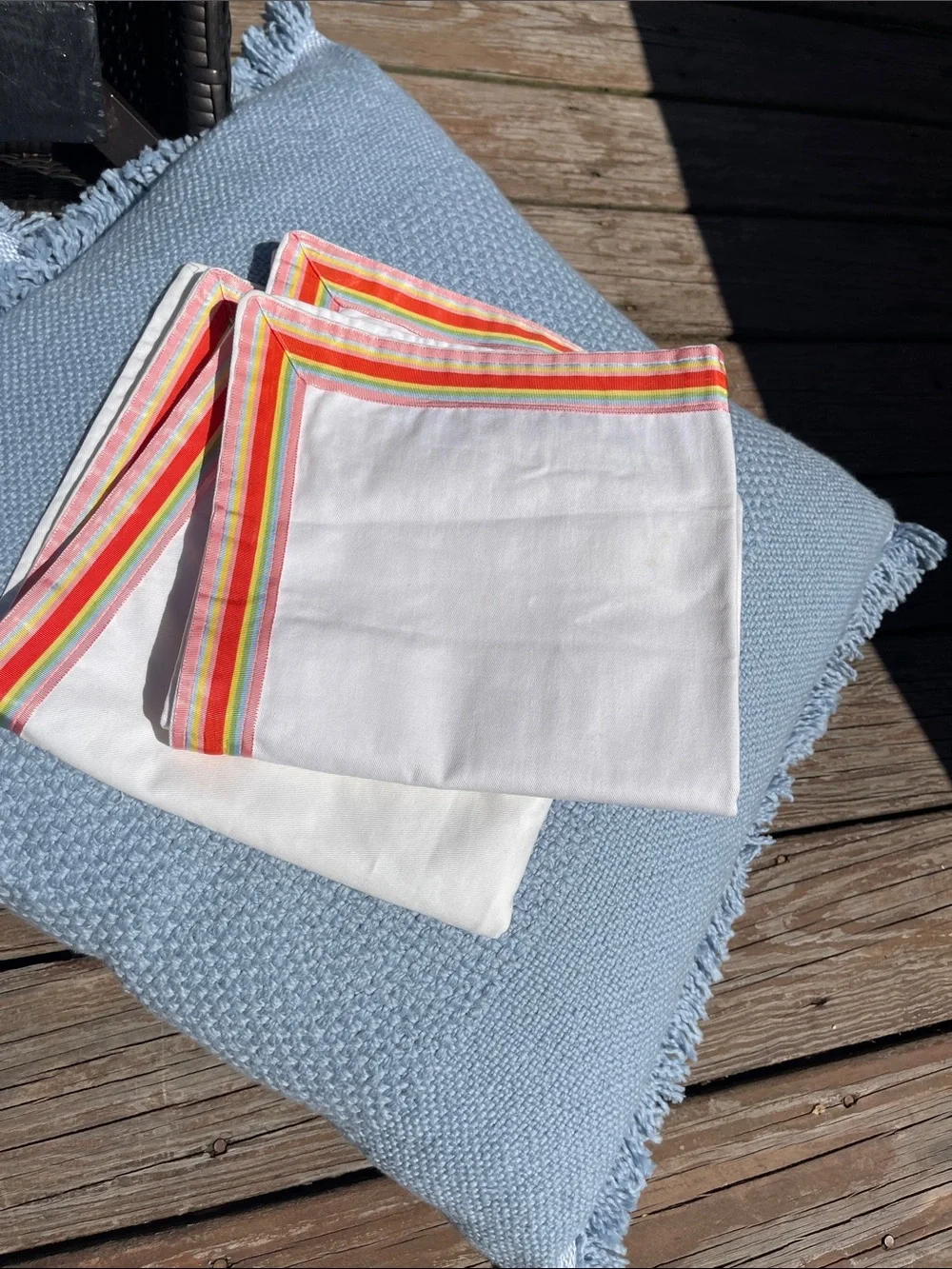 Ralph Lauren, Harbor view stripe  Euro pillow Sham set of two